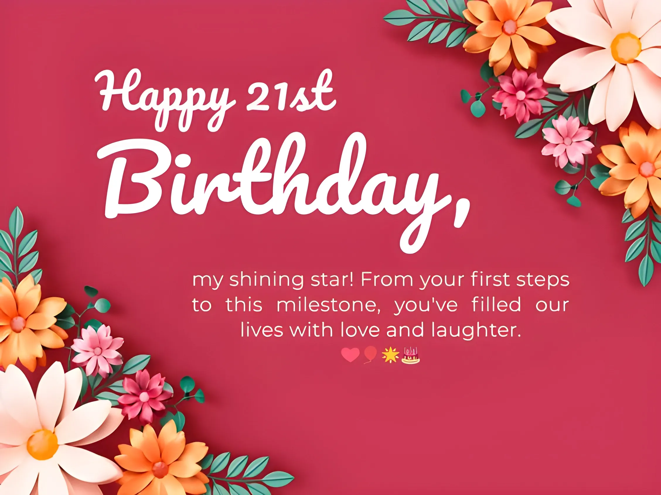 21st birthday messages for daughter