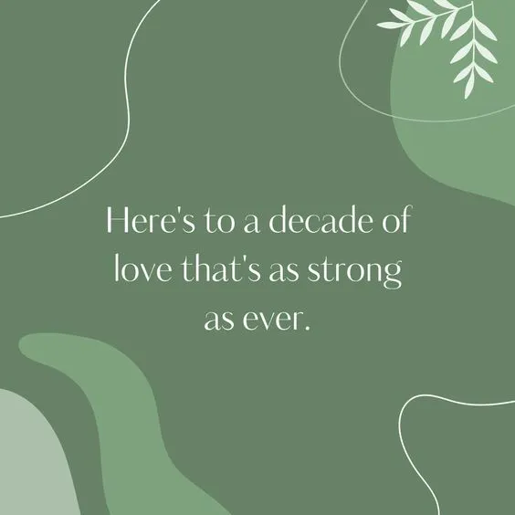 a decade of love phrases