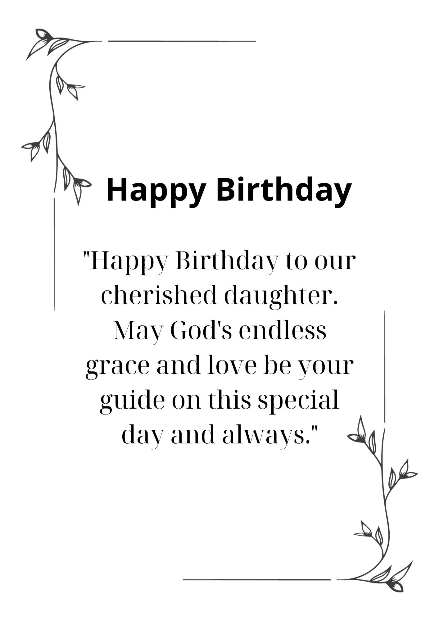 Religious Christian Birthday Wishes for Daughters