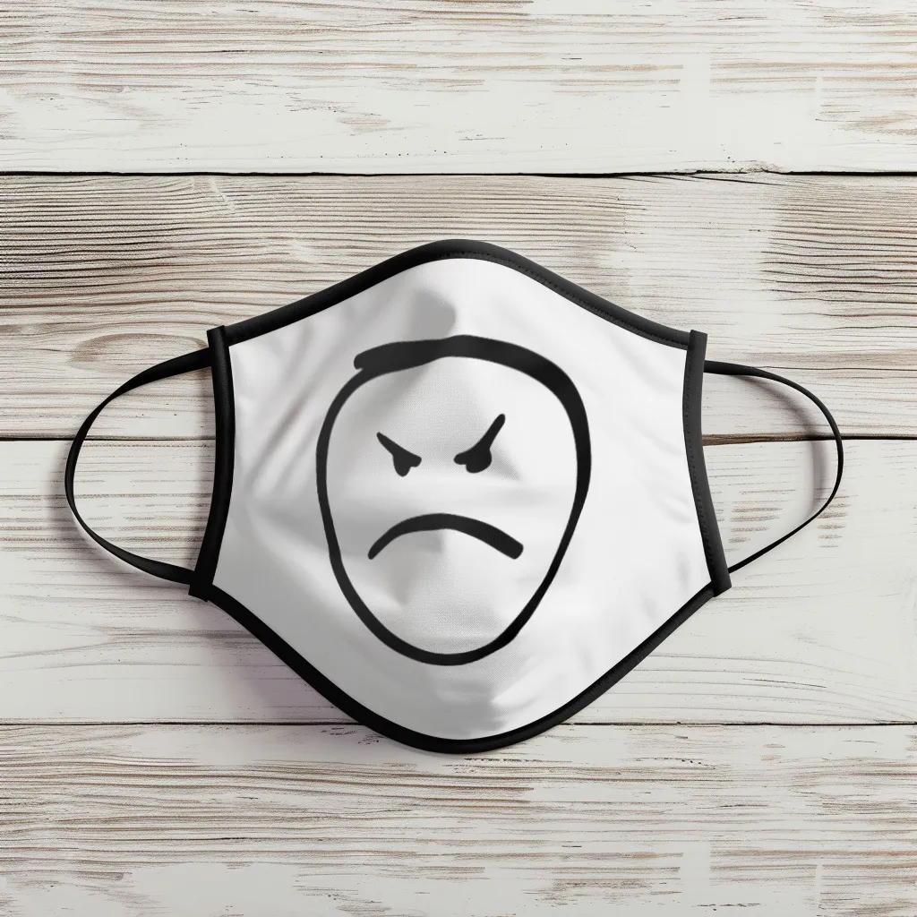 Frown Angry Face Mask