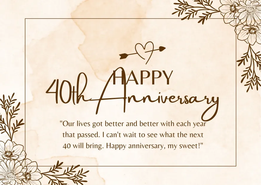 happy 40th wedding anniversary quotes for wife